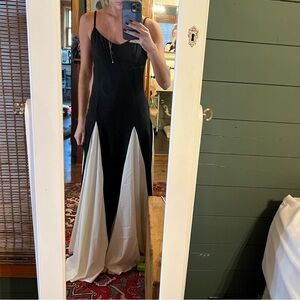 BLACK AND WHITE MAXI DRESS